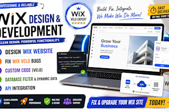 design wix website fix wix velo bugs custom code database filter API integration