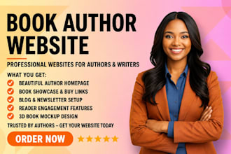 design author website, ebook website, book author website, wordpress website