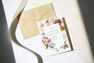 design a modern wedding invitation and digital invite