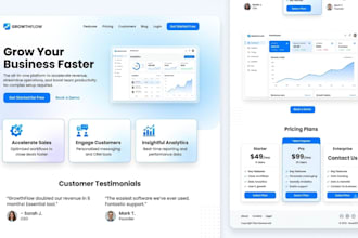 build a responsive HTML CSS java script landing page