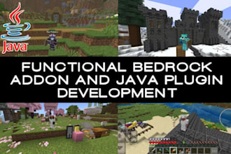 create high quality bedrock addon, mod or plugin for your java or bedrock server