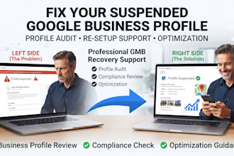 audit and help reinstate your suspended google business profile