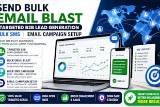 send bulk email blast, targeted b2b lead generation, bulk sms, email campaign