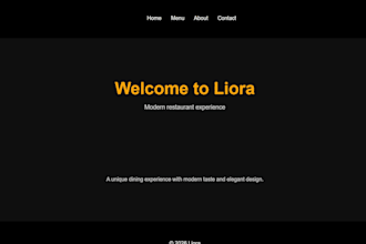 create a modern restaurant website