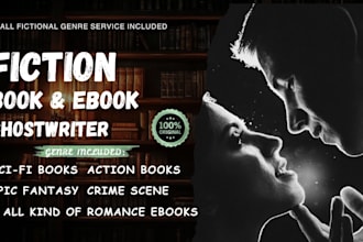be your fiction ghostwriter, fiction book or ebook ghostwriter for amazon kdp