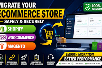 migrate shopify woocommerce magento store without data loss