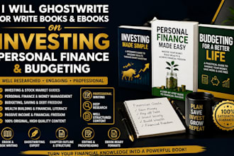 ghostwrite or write book and ebooks on investing personal finance budgeting