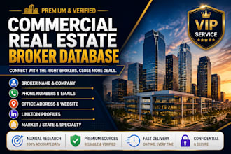 build a commercial real estate broker database with verified contacts