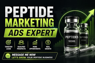 setup compliant peptide marketing ads peptide facebook ads peptiade google ads