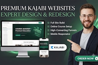 design high converting kajabi website and online course sales funnel