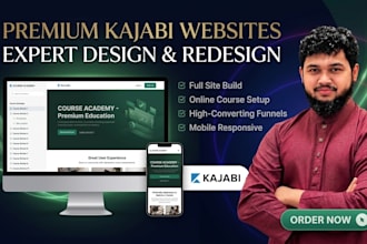 design high converting kajabi website and online course sales funnel