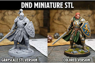 create custom dnd miniatures with detailed print ready stl files