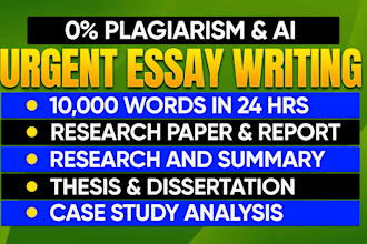 assist with urgent essay writing and essay editing