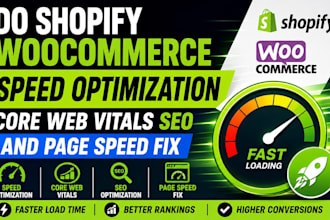 do shopify woocommerce speed optimization core web vitals SEO and page speed fix