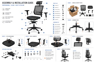 create asssembly instructions user guide and product manual for your product