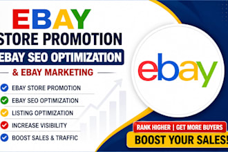 do ebay store promotion, ebay SEO optimization or ebay marketing to boost sales