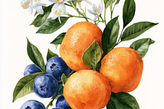 design vector botanical illustrations of flowers