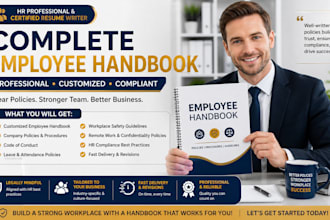 provide a complete prewritten and customized employee handbook