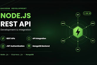 develop nodejs rest apis and third party API integrations
