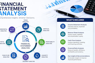 prepare financial statement analysis report, dcf and business valuation