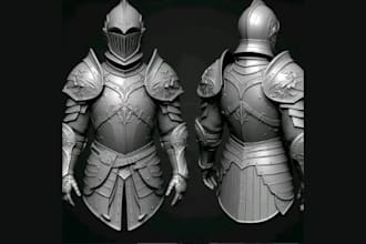 create custom 3d cosplay armor and props 3d model for 3d printing
