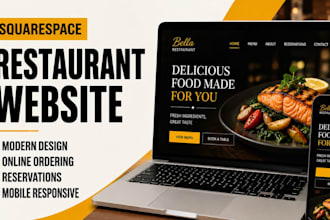 squarespace restaurant website online ordering menu reservation setup and design