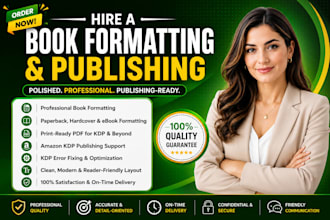 do book formatting, paperback formatting, kindle formatting, book publishing