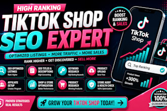 optimize tiktok shop SEO, product listing, affiliate setup and shop management