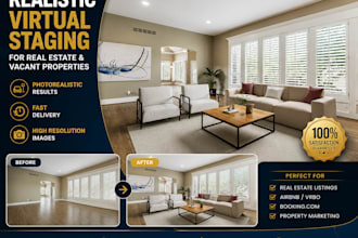 do realistic virtual staging for real estate and vacant properties
