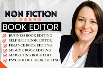 edit business book, memoir self help manuscript, finance psychology book