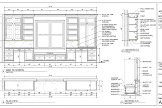 create custom cabinet, millwork, joinery shop drawings and cad plans