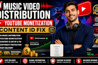 do ai music video distribution, you tube monetization, fix youtube content id