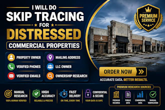 do skip tracing for distressed commercial properties