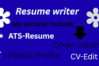 professionally write a  resume