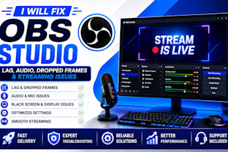 fix obs studio lag, dropped frames, audio, animated scene and streaming issues