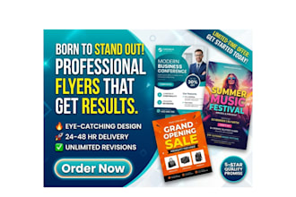 create modern, professional marketing and promotional flyers