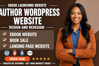 design author website, ebook website, portfolio website, book author website wix