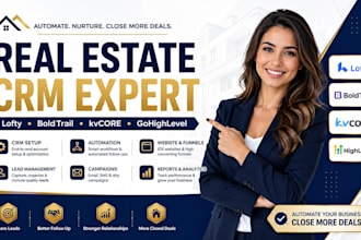 set up real estate crm lofty crm boldtrail kvcore gohighlevel automation expert