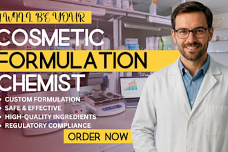 develop custom cosmetic product formulation, skincare and do ingredient sourcing