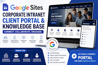 build a google sites corporate intranet client portal and knowledge base