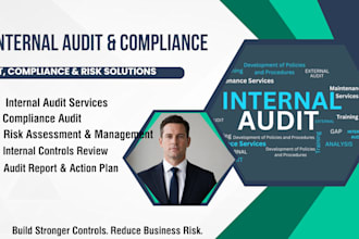 conduct internal audit, compliance review and risk management assessment