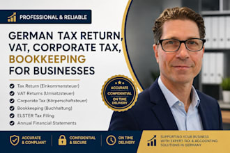 do german tax return, vat, bookkeeping and corporate tax via elster