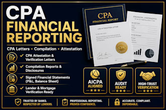 prepare CPA letter, attestation, compilation, and audit financial statements
