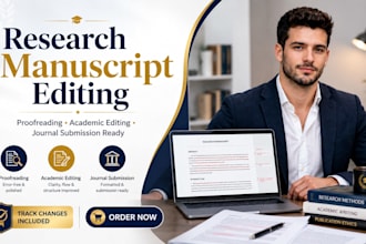 edit and proofread your research manuscript for journal submission