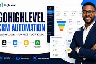 be your gohighlevel expert for ghl CRM setup automation a2p 10dlc sales funnel