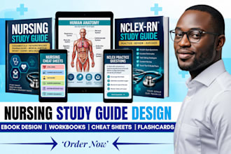 design nursing study guide, healthcare workbook layout, soap notes, flashcards
