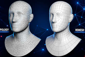 retopologize game character for clean topology low poly and optimized mesh