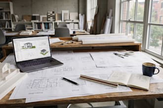 draw a complete set of professional architectural construction drawings