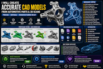 create accurate cad models from automotive parts and 3d scans