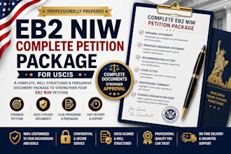 prepare your complete eb2 niw petition package for uscis